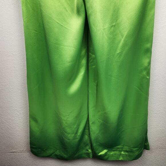 Retrofete Pauletta Pant Lime Punch Green Size Wide Leg NWT Sample Pleats Medium - Picture 8 of 11
